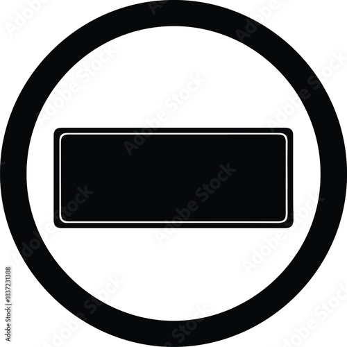 Illustration Minimalist forbidden sign black color symbol silhouette vector