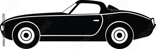 Classic Convertible Sports Car Silhouette