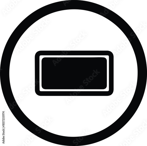 Illustration stop icon sign prohibition symbol in circle silhouette vector