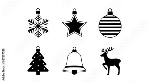 set of christmas icons, christmas icons set