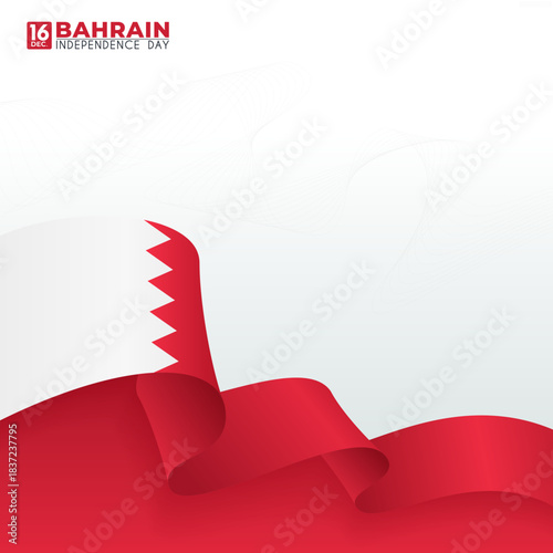 Bahrain Happy National Day 16 December Vector Design For Banner, Greeting Card, Social Media etc