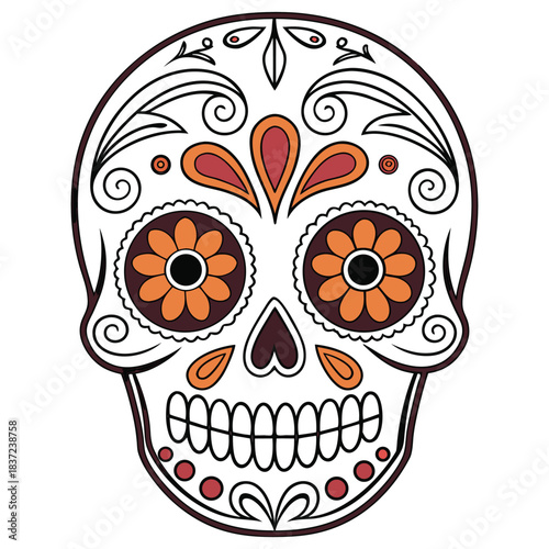 Day of the Dead Decorative Skull Graphic