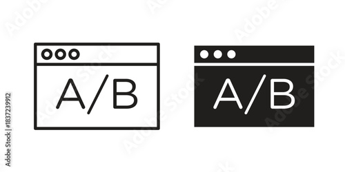 A B test icons set. Simple set of vector illustrations
