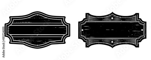 Rust-textured empty signboard, classic Americana style, worn timber background.