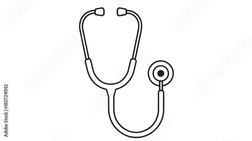Stethoscope a medical diagnostic instrument isolated on a white background for healthcare and cardiology examinations