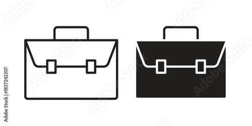 Briefcase icons set. Simple set of vector illustrations