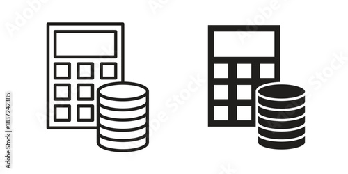 Budget icons set. Simple set of vector illustrations