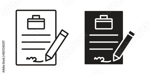 Business deal icons set. Simple set of vector illustrations