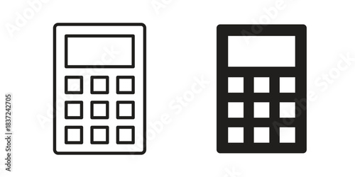 Calculator icons set. Simple set of vector illustrations
