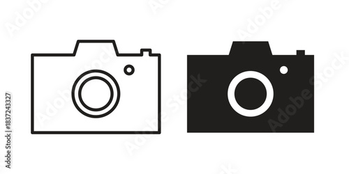 Camera icons set. Simple set of vector illustrations