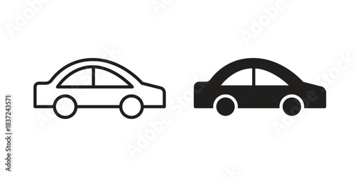 Car icons set. Simple set of vector illustrations