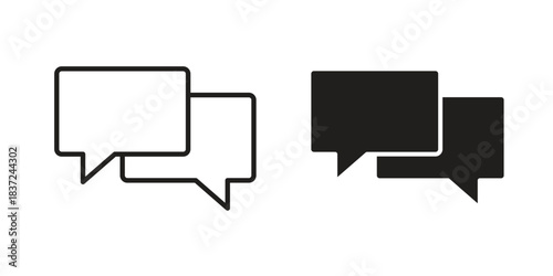 Chat bubble icons set. Simple set of vector illustrations