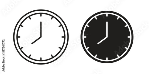 Clock icons set. Simple set of vector illustrations