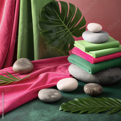 The sun rises over a foggy forest, casting light through the trees