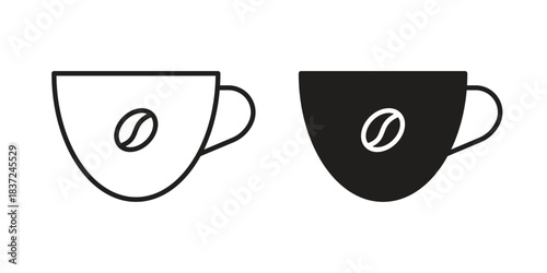 coffee cup icons set. Simple set of vector illustrations