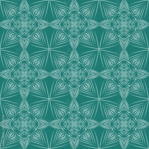 The pattern can be used in a variety of design applications, such as a background for websites or apps, a textile pattern for fabric, or as a decorative element in various graphic designs.
