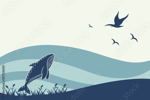 Gothic Raven Silhouette – Minimalist Crow on Bare Tree Branch Line Art