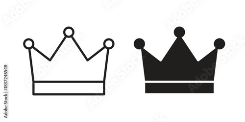 Crown icons set. Simple set of vector illustrations