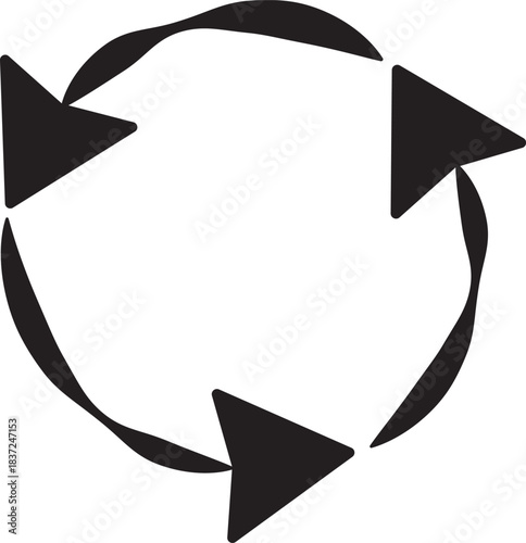 Cycle arrow icon set. Repeat, refresh, and reload symbol. circle arrow icon isolated on white background. Circle arrows icon set