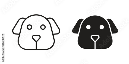 Dog icons set. Simple set of vector illustrations