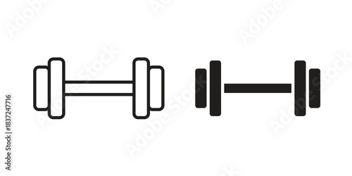 Dumbbell icons set. Simple set of vector illustrations