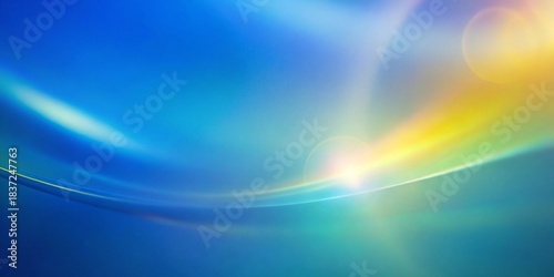Elegant blue gradient background with soft blur and subtle effects. Soft pastel yellow and blue gradient with light flares and dust. Abstract blurred colorful background. Blue gradient background.
