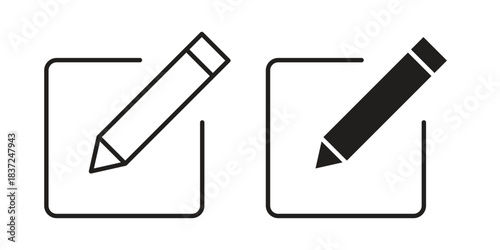 Edit icons set. Simple set of vector illustrations