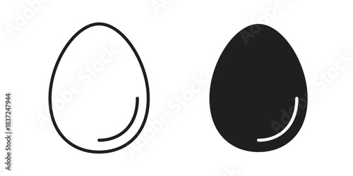 Egg icons set. Simple set of vector illustrations