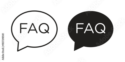 FAQ icons set. Simple set of vector illustrations