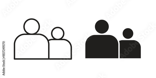 Friends icons set. Simple set of vector illustrations