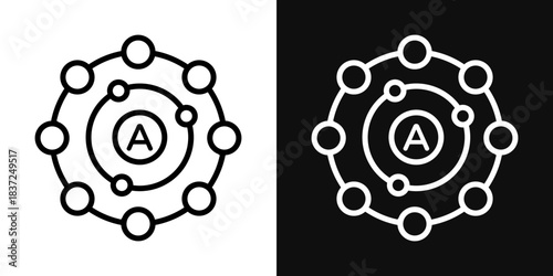 Antioxidant icons - editable stroke vector illustration