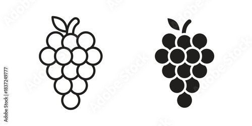 Grapes icons set. Simple set of vector illustrations