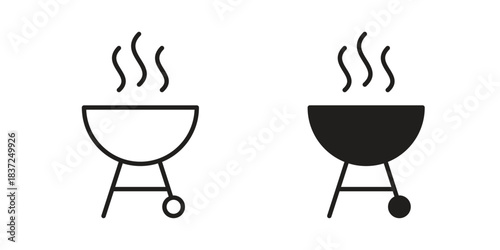 Grill icons set. Simple set of vector illustrations