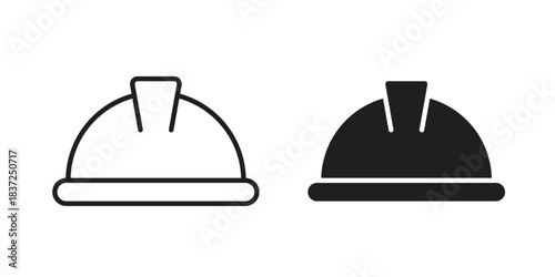 Helmet icons set. Simple set of vector illustrations
