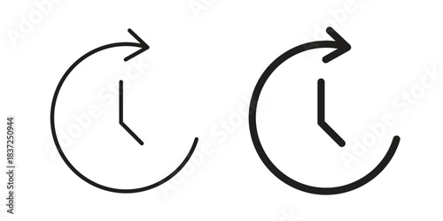 History icons set. Simple set of vector illustrations