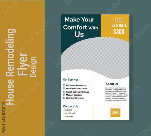 Modern House Remodeling Flyer Design