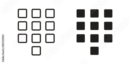 Keypad icons set. Simple set of vector illustrations