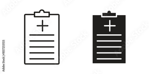 Medical report icons set. Simple set of vector illustrations