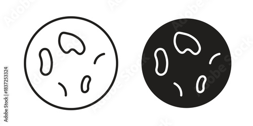 Microorganism icons set. Simple set of vector illustrations