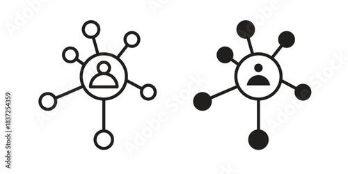 Network icons set. Simple set of vector illustrations