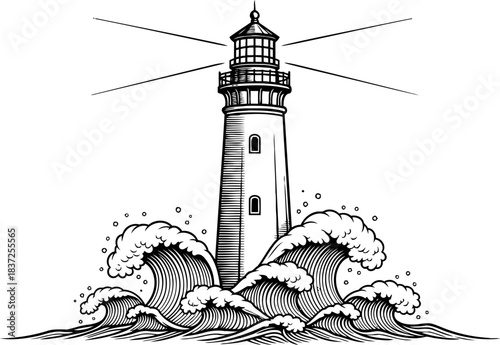 beacon of resilience navigating lifes storms with steadfast spirit, isolated on transparent background