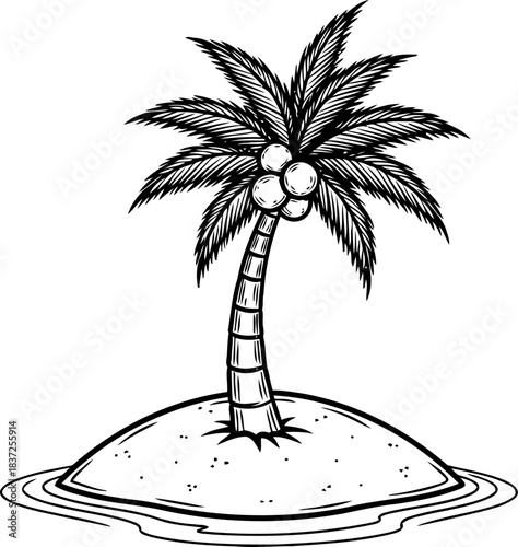 horizons whisper the enduring symbol of isolated paradise, a tranquil vision, isolated on transparent background