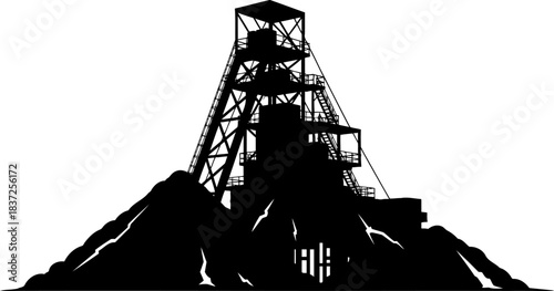 unearthing progress humanitys deep dive into earths hidden riches, isolated on transparent background