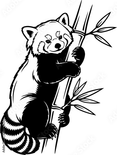 woodland gem ascendant a graphic chronicle of bamboos agile spirit, isolated on transparent background