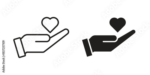 Philanthropy icons set. Simple set of vector illustrations