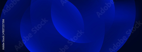 Dark Blue Abstract Background with Circles and Halftone Gradient Design. suit for bussines, banners