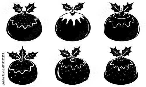 christmas fruitcake vector