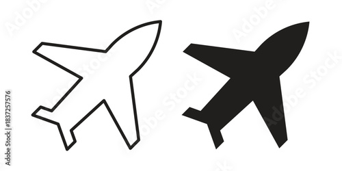 Plane icons set. Simple set of vector illustrations