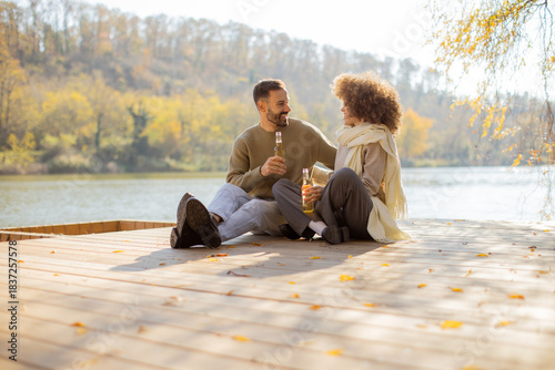 Couple enjoys a sunny after...