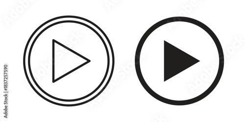 Play icons set. Simple set of vector illustrations